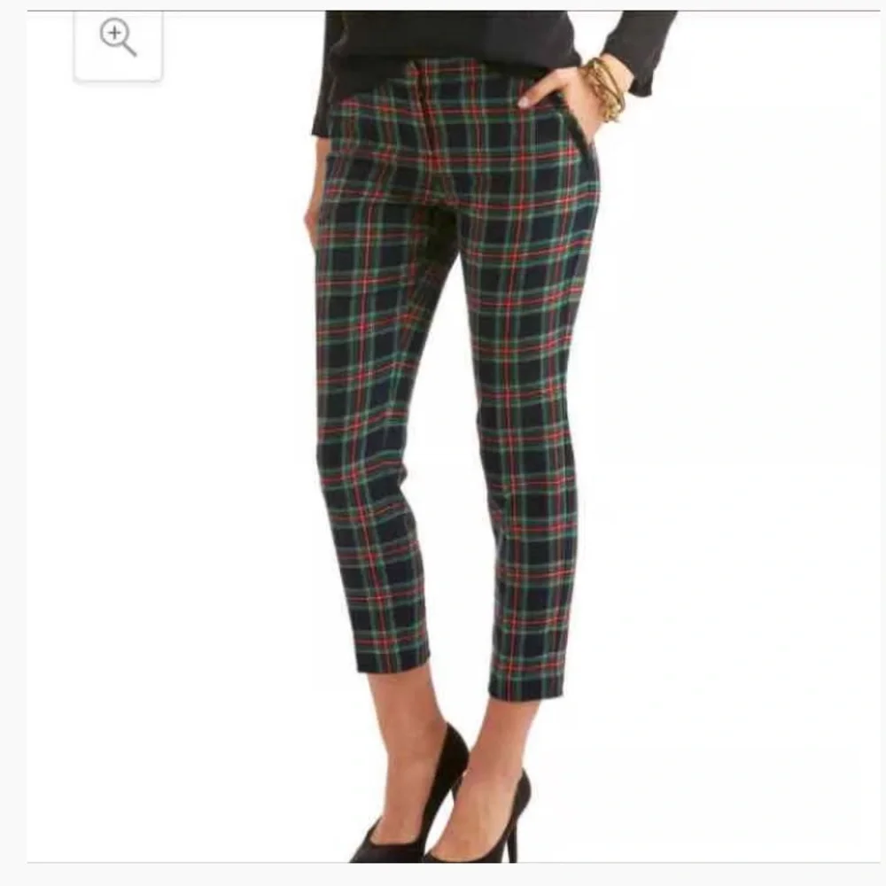 Vineyard Vines Sm Sz 6 Tartan Plaid High Rise Jolly Stretch Slim Cotton NWT - Picture 3 of 17